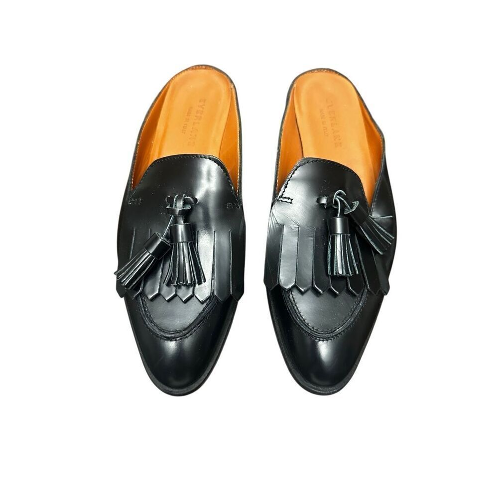Everlane The Modern Tassel Loafer Mule Flats Slip On Black Women’s Size